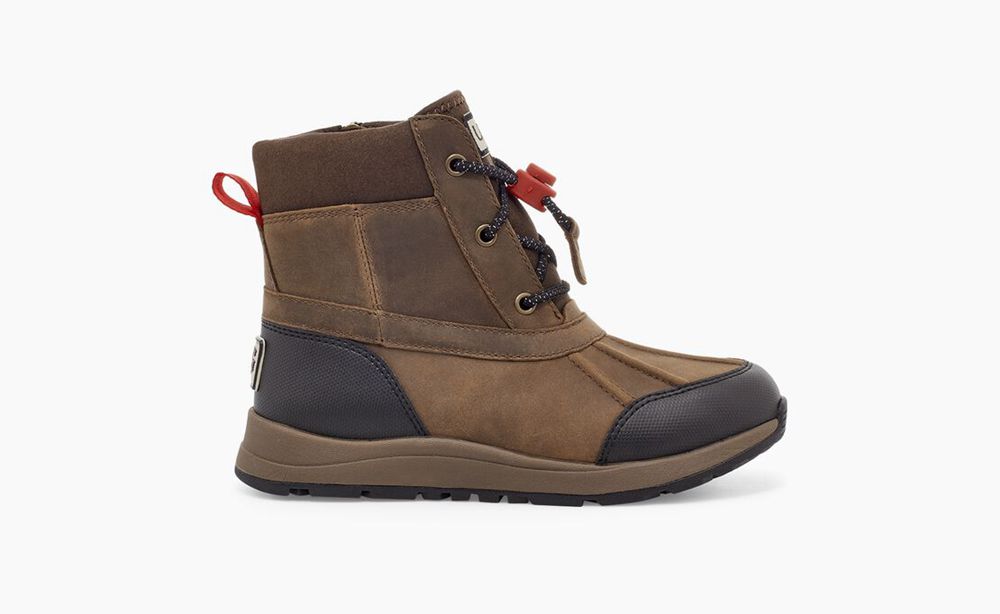 Ugg Turlock Leather Weather - Kids Boots - Brown - NZ (0238VUOPI)